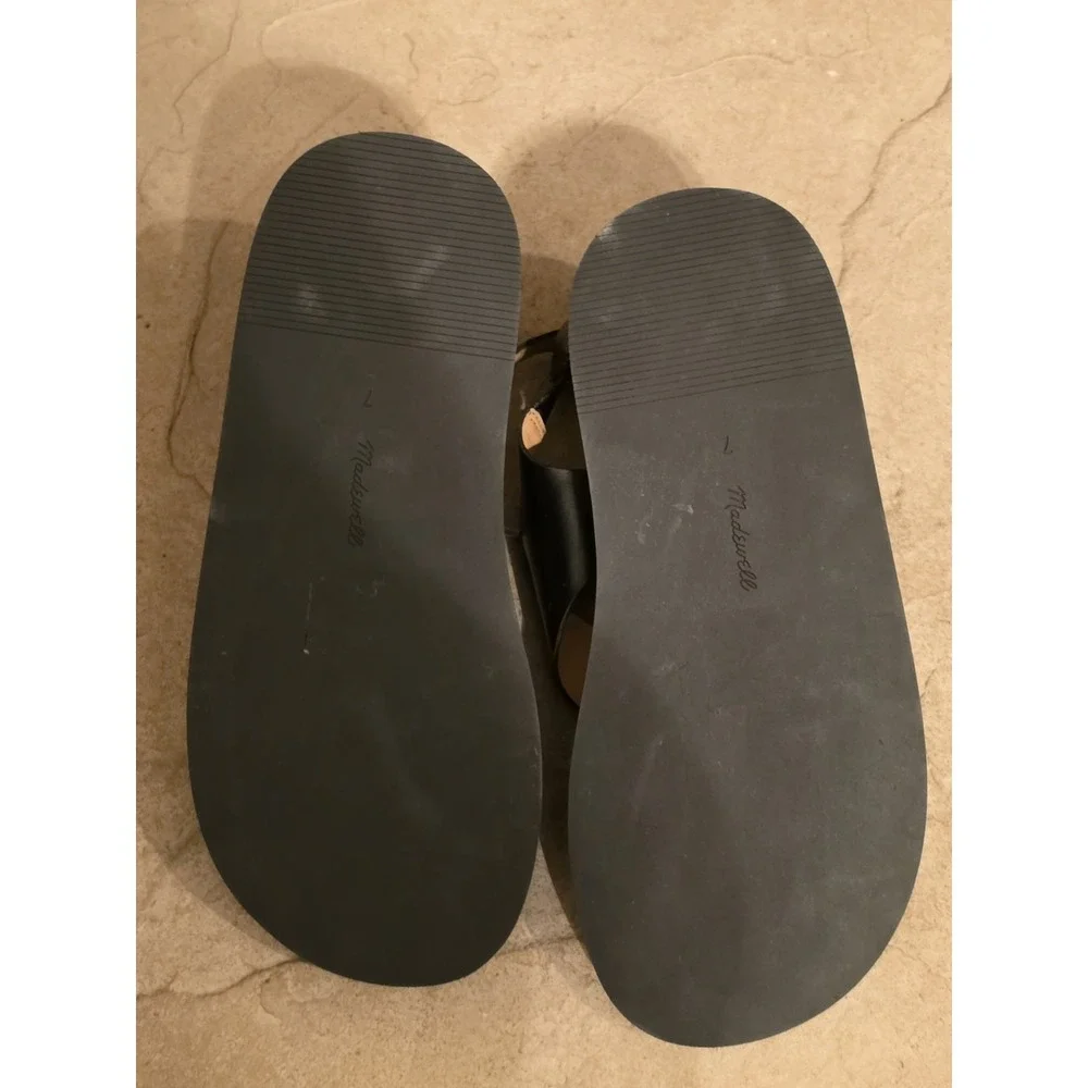 Madewell The Natasha Flatform Sandal in True Black Womens Size 7